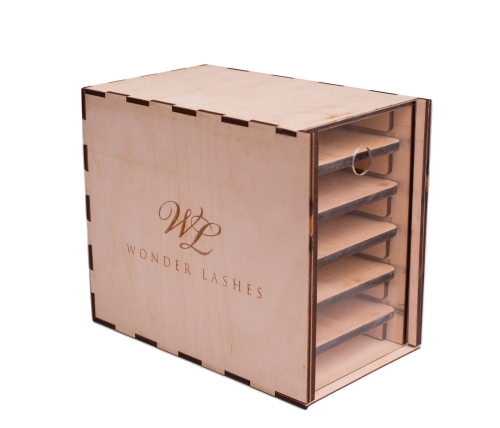 Lash box mały drewniany