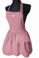 Fartuszek z falbanką pudrowy róż