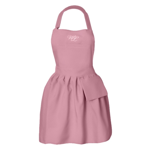 Fartuszek z falbanką pudrowy róż